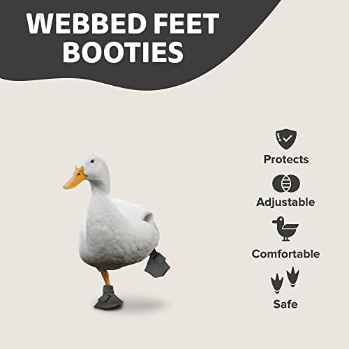 Birdy Bootie Sapatos de pato protetores, botas para aves aquáticas médias, par de aves aquáticas médias, cinza