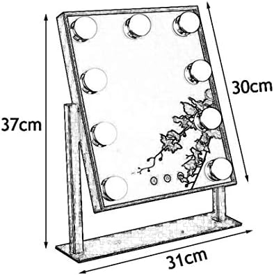 Espelho de vaidade njyt com kit de luzes LED para pentear espelho de maquiagem de estilo de hollywood com lâmpadas diminuídas