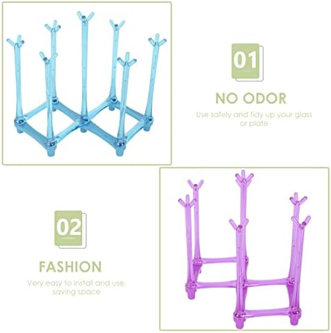 Zerodeko 3pcs Baby Garrand Rack Rack Tree Branch Garraned Selder Titular de copo retrátil Rack de seca bebida bebedeira