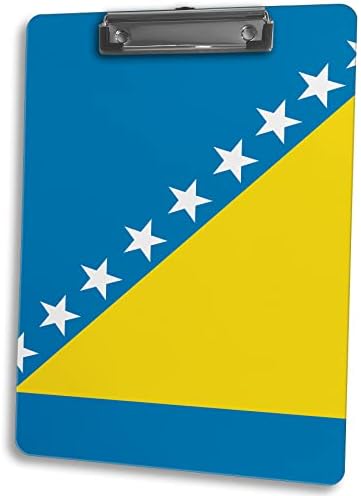 Vibrante quadro de transferência a seco de dupla face para treinadores, professores e muito mais - Bandeira da Bósnia Herzegovina Bósnia - Design de futebol