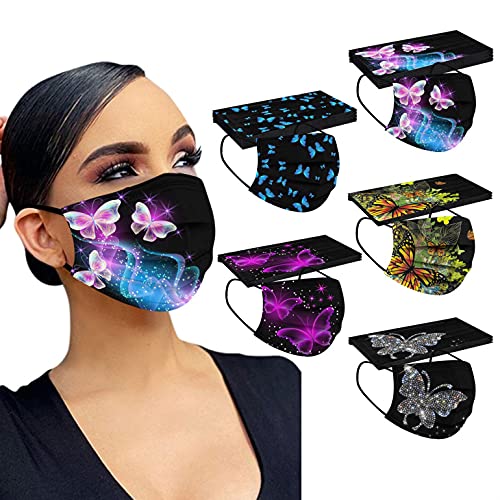 50 máscaras leves, respirável fofo dispensável face_masca para mulheres esqueleton face_mask máscara preta reutilizável f