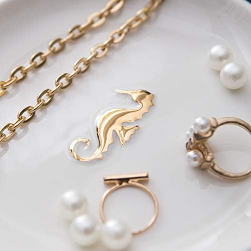 Vellar Friends Gifts Para sua bandeja de joalheria de bugigangas de bugigangas de jóias - para anéis de casamento e noivado, brincos, pulseiras, colares, relógios