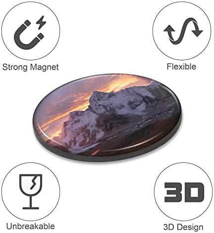 Monte Everest Magnet forte e flexível Everest Refrigerator ímã de 1,1 polegada Dome epóxi