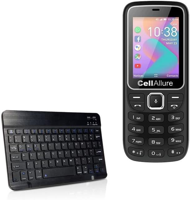 Teclado de onda de caixa para o teclado Smart Temp - Slimkeys Bluetooth, teclado portátil com comandos integrados para celular Smart