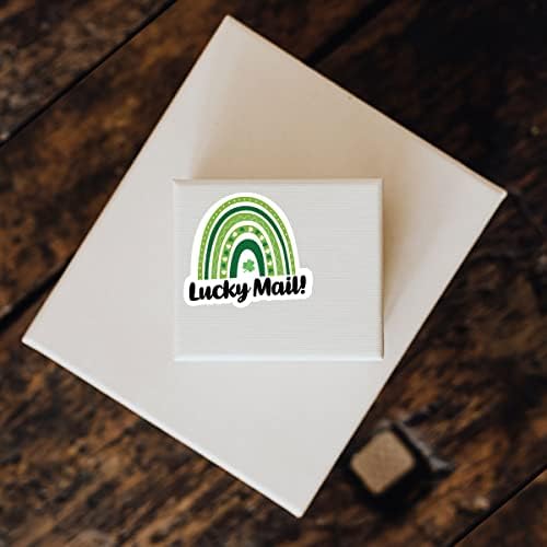 240 PCs Lucky Mail Adesivo do Dia de Patrick, Shamrock Lucky Clover Envelopes adesivos para produtos artesanais/sacos Pacotes de negócios, Day do dia de Patrick Small Shop Business Stickers para envelopes focas
