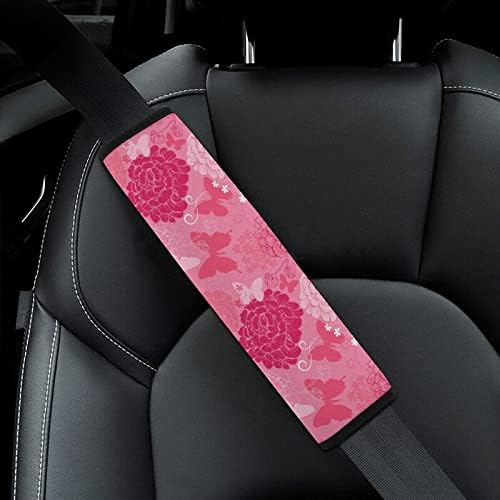 Butterfly rosa Dahlia Capa de cinto de segurança do carro