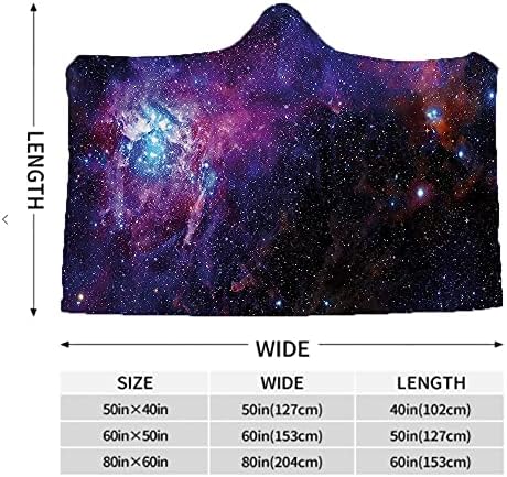 Cobertor com capuz de galáxia, nebulosa nebulosa de nebulosa de nebulosa