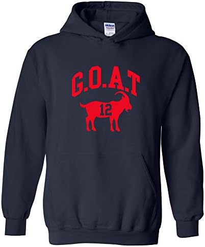 UGP Campus Apparel Goat Maior de todos os tempos Capuz de futebol da Nova Inglaterra