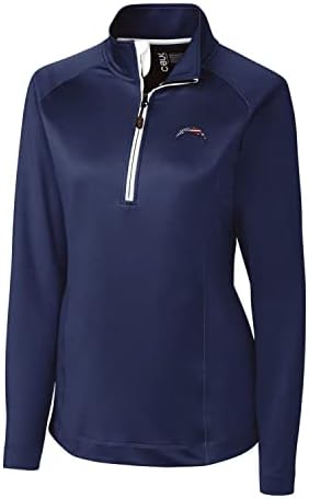 Cutter & Buck feminino NFL Americana Jackson Half-Zip Overknit Pullover Jacket