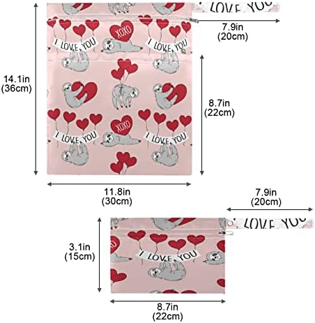 ZZXXB SLOTH LOVE CORAÇÃO SACO DO SACO DO MEITO DE PERMUTOR IMPERMEIRA SACO DE TODO DO MOLHO REUSISTIL DO POCKEGO DO POLO