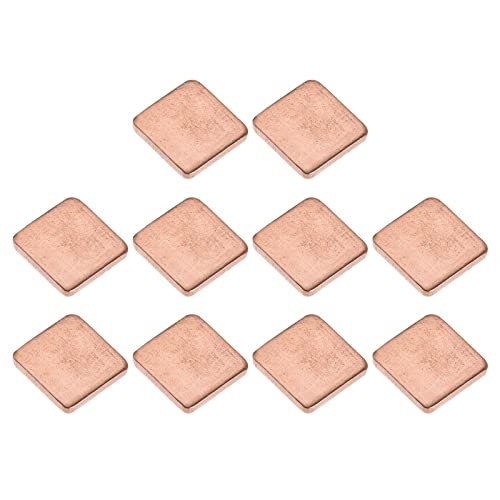 DMIOTECH 10 pacote 15 x 15 x 2mm kit térmico de cobre chips ic chips de dissipador de calor Shim para laptop para resfriamento