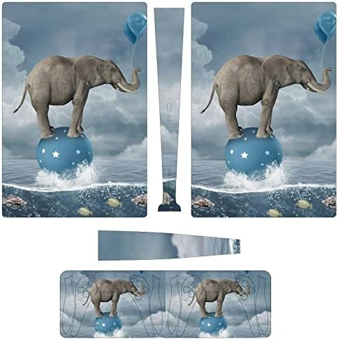 Elefante no mar Protetive Skin Cover Design Wrap Decals Sticker Compatível com PS5 Digital Edition Console e Controlador