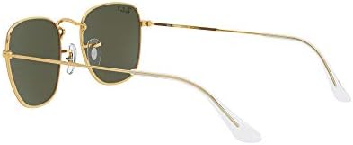 Óculos de sol Ray-Ban Unissex moldura de ouro, lentes verdes, 51 mm