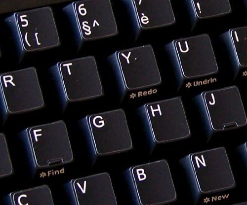 Substituição Belga francesa adesivos de teclado em fundo preto para desktop, laptop e notebook