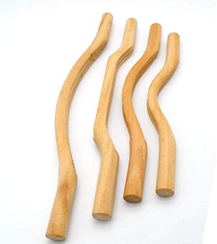 Ferramentas de massagem de arrancamento de Gua Sha, ferramenta de guasha de madeira para tecido profundo, ferramentas de massagem