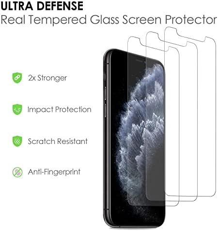 Protetor de tela VECTORTECH para iPhone 11 Pro Max e iPhone XS max 6,5 polegadas, filme de vidro temperado, 3-pacote