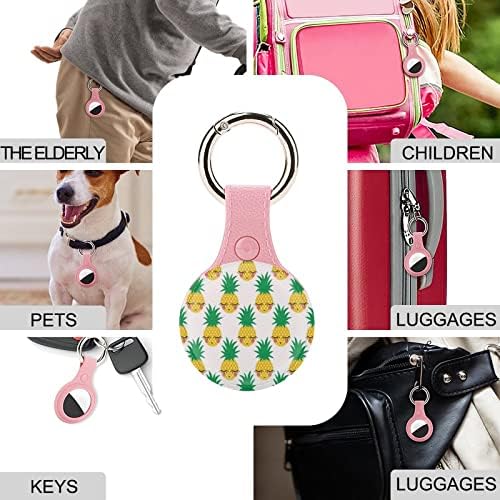 Suporte fofo de abacaxi para airtag anel TPU TPU Protetive Caso Locator Tag para carteira Pets de bagagem