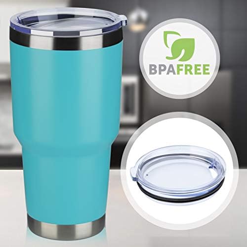 MEWAY 30 oz de caneca de viagem isolada de a vácuo de parede dupla, copo de aço inoxidável com tampa, xícara de café isolada a pó durável para bebidas frias e quentes