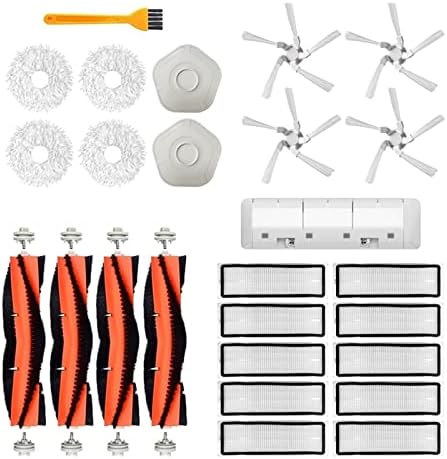 Zulow 26pcs compatíveis com sonho BOT W10 W10PRO Auto-limpeza kits de substituição de pó de vácuo Brush lateral HEPA Filtro de pano