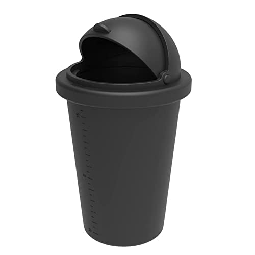 ABECEL TRASH CAN, TRASH CAN CAN POCK Can Mini Jar Mini Acessórios com aparelhos de tampa para armazenamento e organização Black/Grey