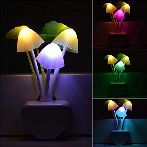 Dusk Smart para o Dawn Sensor Led Light Light, 0,6W Multi-Color Alwase Plug-In Cogumelo Dream Bed Light, Funny Energy Eficiente de parede Flor Novelty Gifts Para Nursery, Bebê, Crianças, Adultos