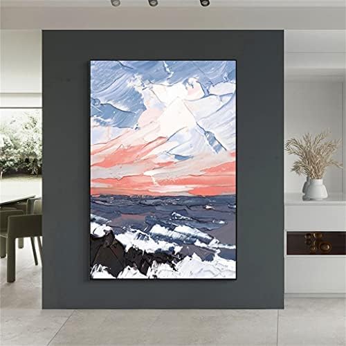 Houkai colorido céu oceano pintura de tamanho grande pintada à mão Pintura abstrata decoração de casa obra de arte
