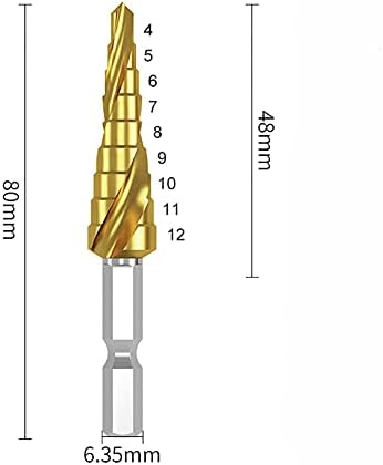 GOONSDS HSS Etapa Auger Drill Bit 4241 Drill Bit Fool Fools Power Tools 1pc, 9 etapas