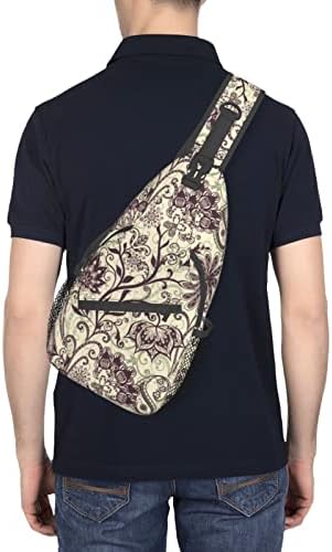 Fylybois Sling Bag Crossbody Travel Sacos de caminhada Mini mochila de peito Mochila casual ombro para homens homens leves