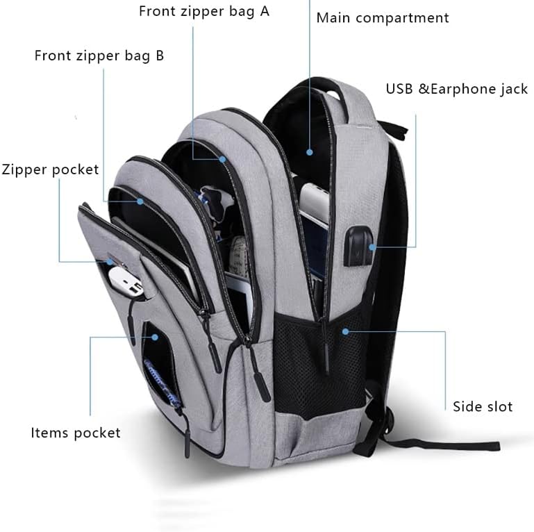 Wenlii Backpack Mackpack Backpack de Mochila Menli 15.6 Oxford Backpack