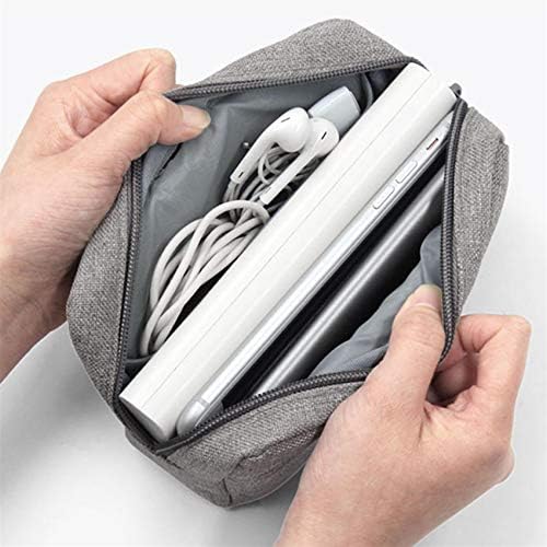 Glorymm Travel Gear Armazy Carrying Pouch para cabo, USB, fones de ouvido, discos rígidos portáteis, bancos de energia, cinza