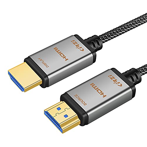 General Kirzi Nylon Fibra trançada HDMI Cabo de 100 pés Suporte 4K 60Hz, HDR10, ARC, HDCP2.2, 3d, 18 Gbps, 4 4 4/4 2 2/4 2 0 Cabo de fibra óptica HDMI e flexível e flexível