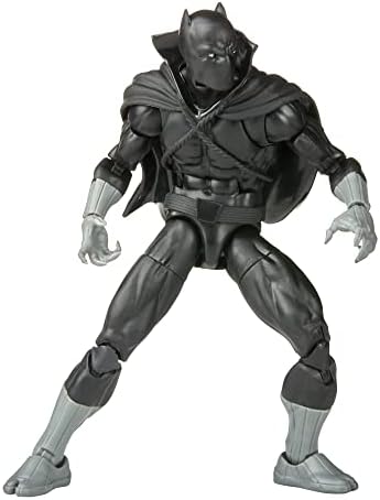 Marvel Legends Series clássicos quadrinhos Black Pantera de ação de 6 polegadas Figura de brinquedo, 2 acessórios, 1 parte da Build-a-Figure
