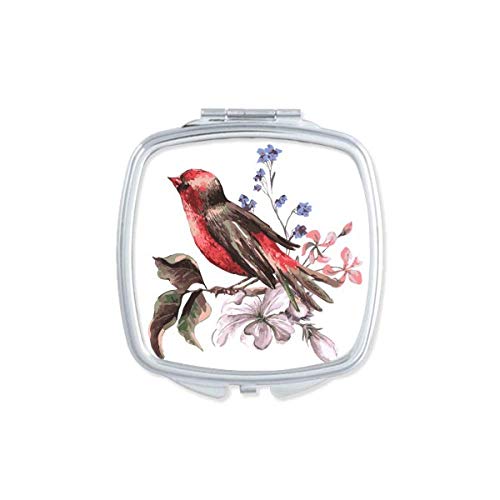 Birds Birds Flower Art Deco Presente Moda Espelho Portátil Compact Pocket Maquia