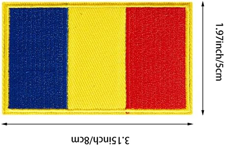 4pcs Romania Romenians sinaliza manchas, gancho e loop bandeira bordada bandeira de manchas táticas para mochilas