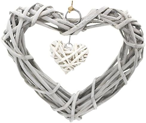 Decoração Casamento de vime Home Wreath Party Rattan Heart Soltening Decor Home Decor Crystal Beads On a Roll