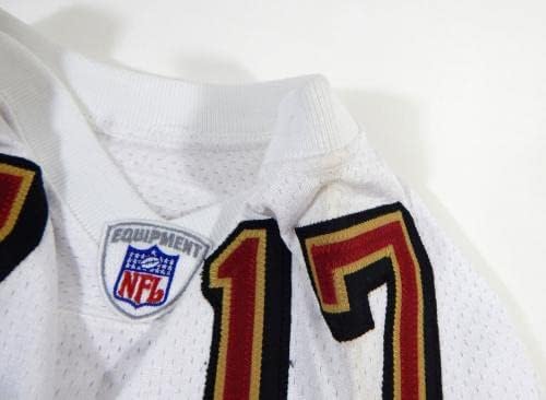 2002 San Francisco 49ers Cloman 17 Jogo emitiu White Jersey 42 DP29227 - Jerseys não assinados da NFL usada