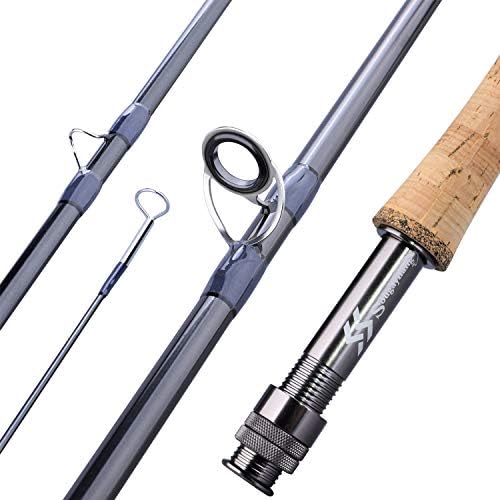 Sougayilang Fly Fishing Haste, Lightweight Ultra-Portable 4 Pices Fly Rod para iniciante completo 5/6wt, 7/8wt haste para viajar
