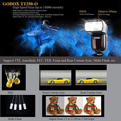 Câmera GODOX TT350O TTL Flash GN36 1/8000S HSS Mini Flash Speedlight para Olympus Panasonic Câmeras