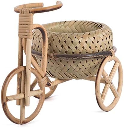 Sawqf mini triciclo tsai ornamentos trançados balcão de gabinete ornamentos de lápis carrinho de cesta