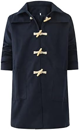Jaquetas para homens de comprimento médio de lapela cardigan botão top casual windbreaker jacket jaqueta de inverno