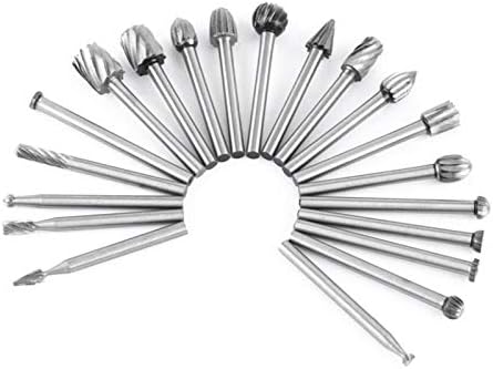 Xmeifei peças broca de broca de 20pcs/conjunto de 1/8 polegada de broca de madeira hastreio conjunto de brocas de madeira 39 mm de altura rebarbas de aço de madeira escultura de ferramentas manuais conjunto de broca longa bits