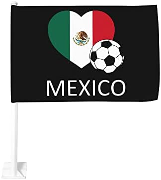 Amor bandeira de carro de futebol de futebol mexica