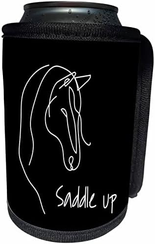 3drose Saddle Up - Um cavalo de cabeça em um presente preto fresco encantador. - LAPA BRANCHA RECERLER WRAP