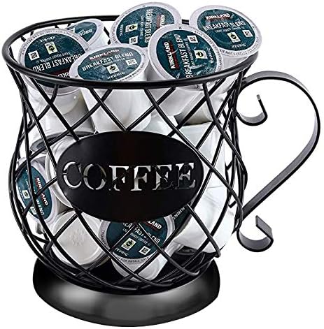 MagicxFlow K Cup Holder Caneca Soldes de café em forma de café, cesta de armazenamento de arame de caça de café portador de café expresso de grande capacidade, café KCUP KPOD Organizador de armazenamento para balcão