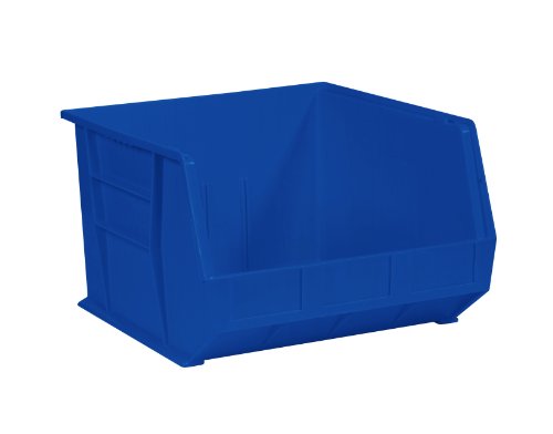 Pilha de plástico Aviditi/lixo de armazenamento pendure recipientes, 18 x 16-1/2 x 11 polegadas, preto, pacote de 3, para organizar casas, escritórios, garagens e salas de aula