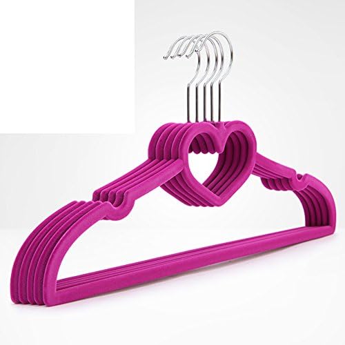 Yumuo Velvet Hanger de deformação não deslizante em forma de coração Shops Shops Shops Roupas de Plástico-Prop-J