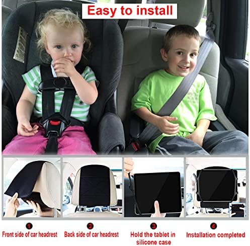 Suporte para comprimidos de moneer para carro 2 pacote para apoio de cabeça para crianças para crianças no banco de trás por 7 a 10,5 polegadas de dispositivos