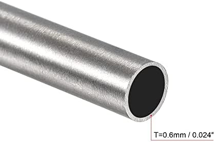 Zanha 3 pcs 304 tubo redondo de aço inoxidável 8 mm od 0,6mm espessura da parede 250 mm de comprimento