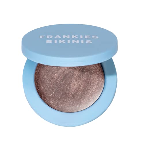 Frankies Bikinis Glow Tint Bronzer, maquiagem de blush mineral e marcador, iluminador para cor natural da pele, blush de bochecha altamente pigmentada, brilho e brilhante 2,5 gramas