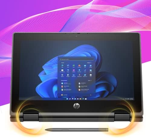 HP 2022 11,6 PRO X360 Fortis G11 Laptop 2-em-1 Multi-Touch, processador Intel Pentium N6000, RAM de 8 GB, PCIE de 128 GB SSD, Intel UHD Graphics, 720p webcam, caneta Stylus, Win 11 Pro, Black.